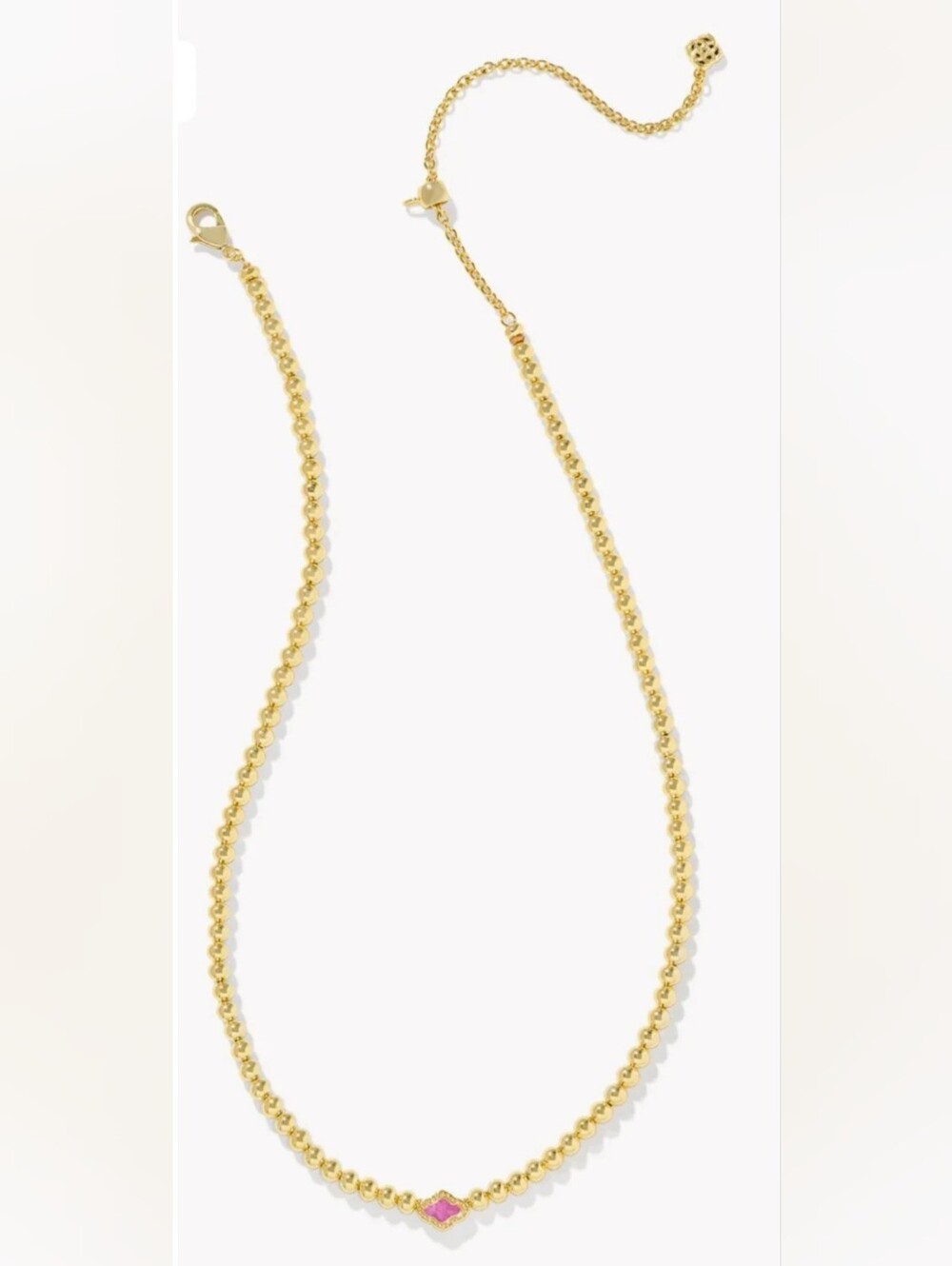 Kendra Scott Abbie Gold Beaded Necklace Azalea Illusion NWT